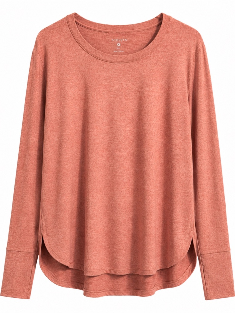 Athleta Uptempo Long Sleeve Top Orange Haze XLT